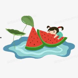 夏天吃瓜可爱头像,可爱吃瓜头像秀清凉风采